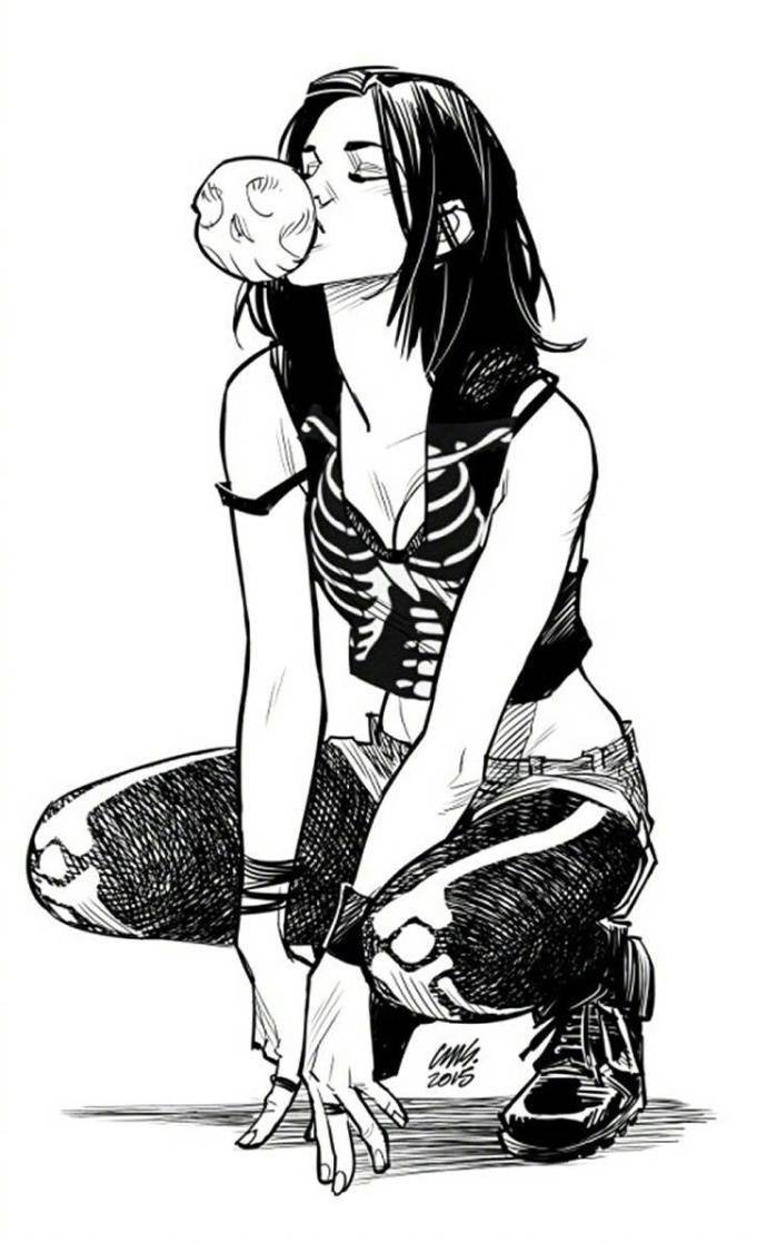 9款性感的黑白女郎插畫，嫵媚的美!