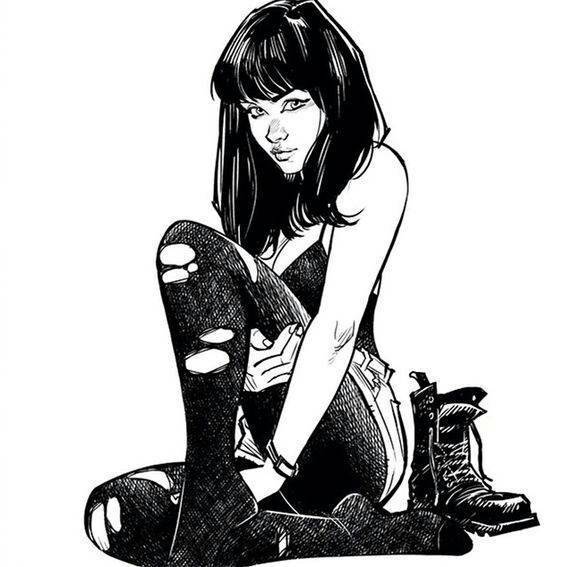 9款性感的黑白女郎插畫，嫵媚的美!