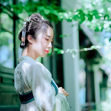 清新繡球花女生頭像，唯美古風(fēng)真人頭像