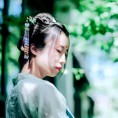 清新繡球花女生頭像，唯美古風(fēng)真人頭像