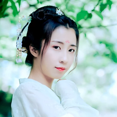清新繡球花女生頭像，唯美古風(fēng)真人頭像