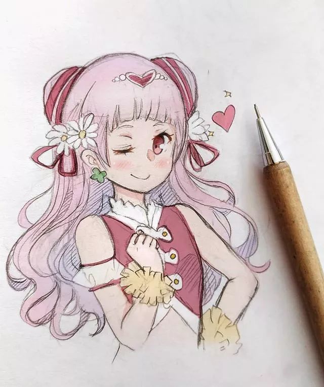 清新可愛美少女插畫，萌化你的心！