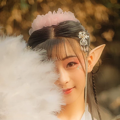 夢幻精靈女生頭像：唯美古風真人頭像