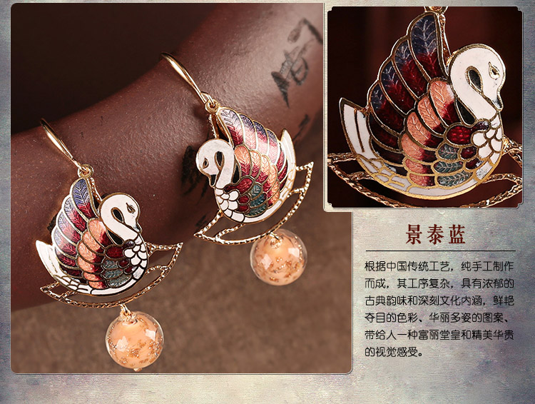 靜緣鴛鴦耳環(huán)，古典美好寓意首飾