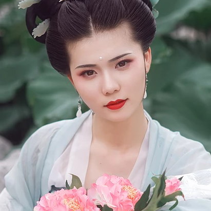 牡丹花女生頭像，唯美古風(fēng)真人頭像