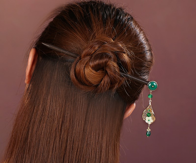 瑪瑙流蘇步搖，古典古風(fēng)簪子頭飾