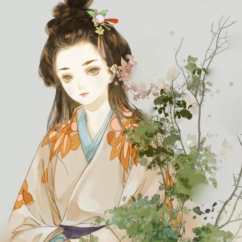 古風(fēng)女子頭像，一顰一笑盡動(dòng)人