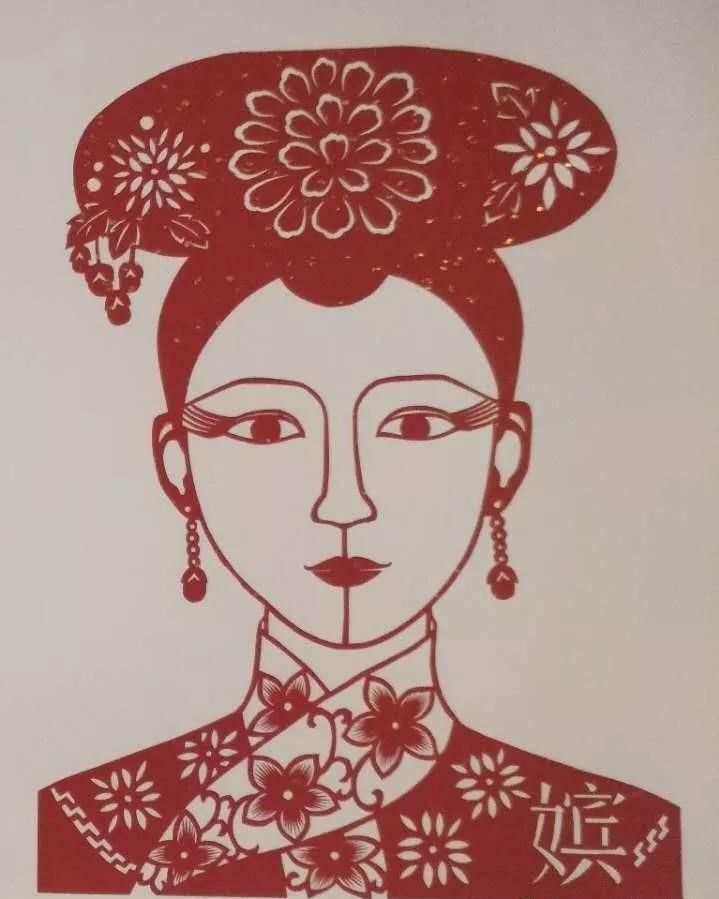 宮廷妃子人物剪紙：8款清后宮等級(jí)圖