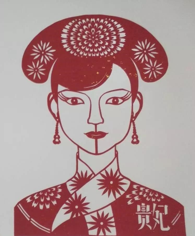 宮廷妃子人物剪紙：8款清后宮等級(jí)圖