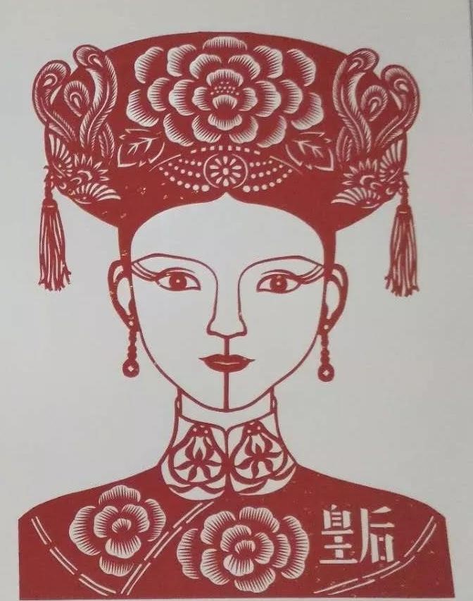 宮廷妃子人物剪紙：8款清后宮等級(jí)圖