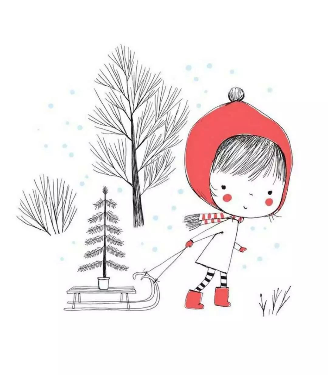 一組清新萌系簡筆插畫：萌動你的心靈！