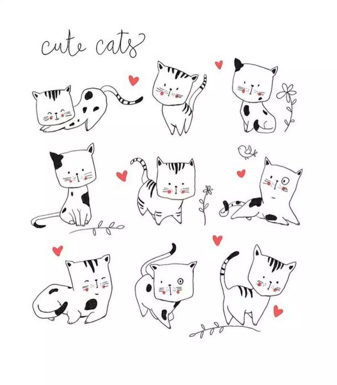 一組清新萌系簡筆插畫：萌動(dòng)你的心靈！