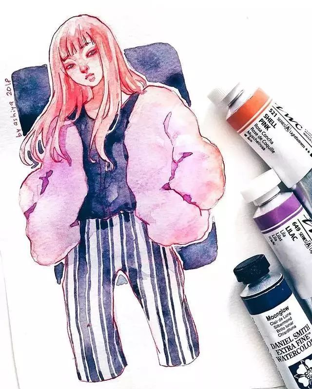 37款唯美水彩插畫：不一樣的色彩視覺！