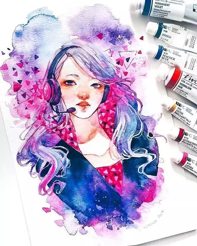 37款唯美水彩插畫：不一樣的色彩視覺！