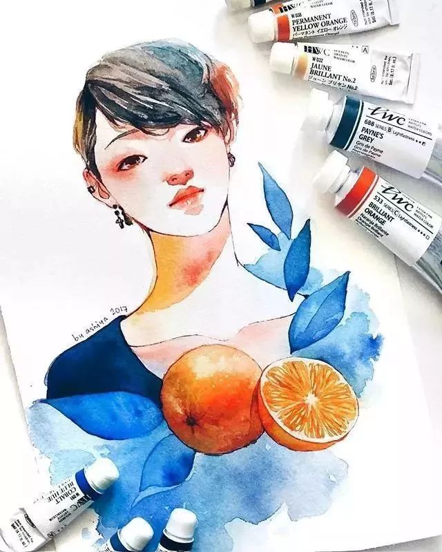 37款唯美水彩插畫：不一樣的色彩視覺！