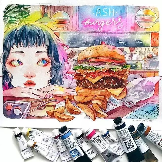 37款唯美水彩插畫(huà)：不一樣的色彩視覺(jué)！