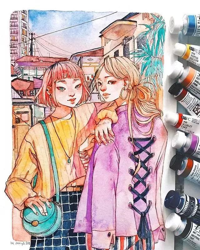 37款唯美水彩插畫(huà)：不一樣的色彩視覺(jué)！