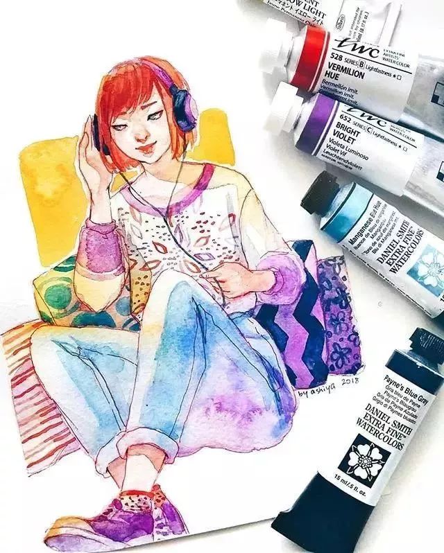 37款唯美水彩插畫(huà)：不一樣的色彩視覺(jué)！