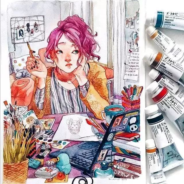 37款唯美水彩插畫(huà)：不一樣的色彩視覺(jué)！