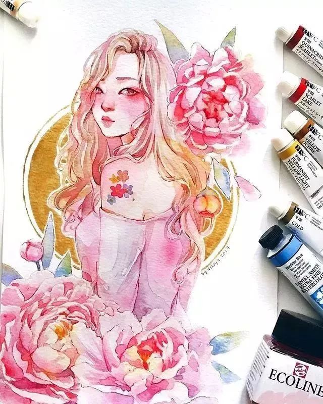 37款唯美水彩插畫：不一樣的色彩視覺！