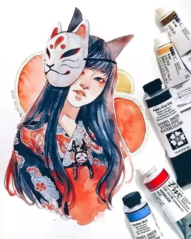 37款唯美水彩插畫：不一樣的色彩視覺！