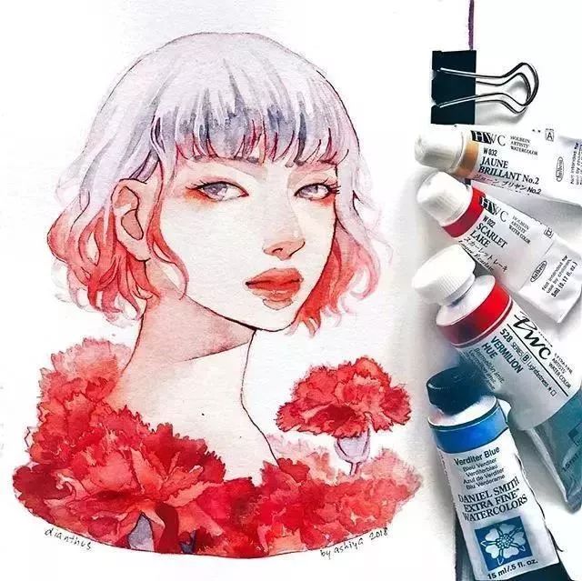 37款唯美水彩插畫：不一樣的色彩視覺！