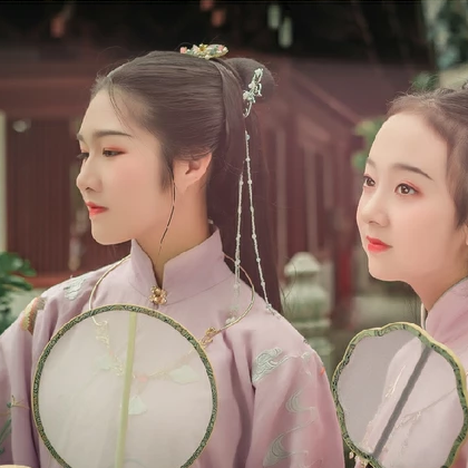 粉衣閨蜜古風頭像，甜甜蜜蜜!