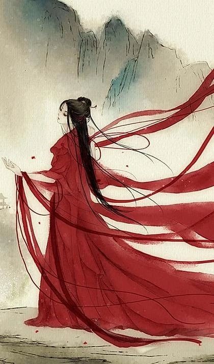 13款驚艷紅衣古風圖片，唯美意境圖片!