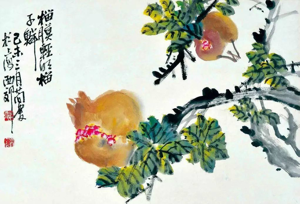 32幅曹簡樓國畫石榴圖：石榴令人垂涎欲滴！