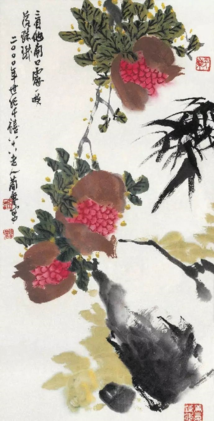 32幅曹簡樓國畫石榴圖：石榴令人垂涎欲滴！