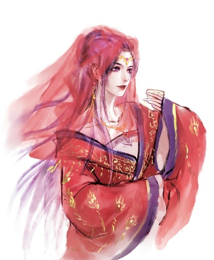 六款唯美古風圖片：情有獨鐘的紅妝