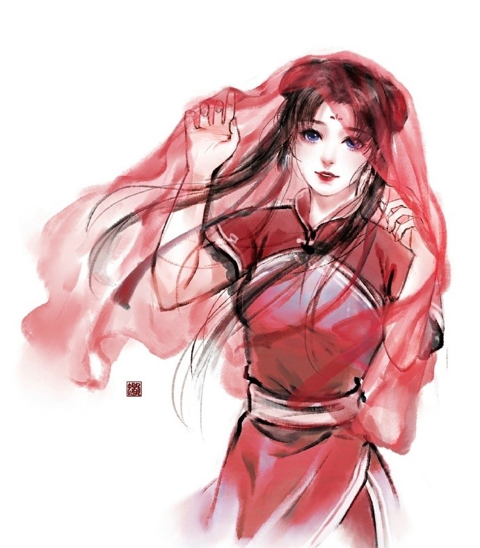 六款唯美古風圖片：情有獨鐘的紅妝