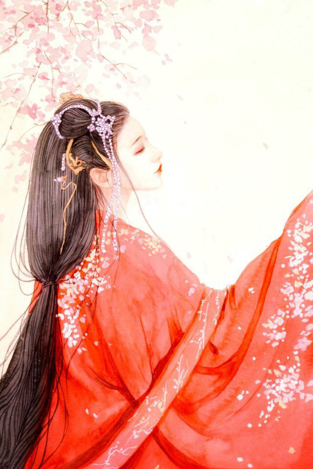 十款唯美古風(fēng)圖片：一組古風(fēng)女子插畫(huà)