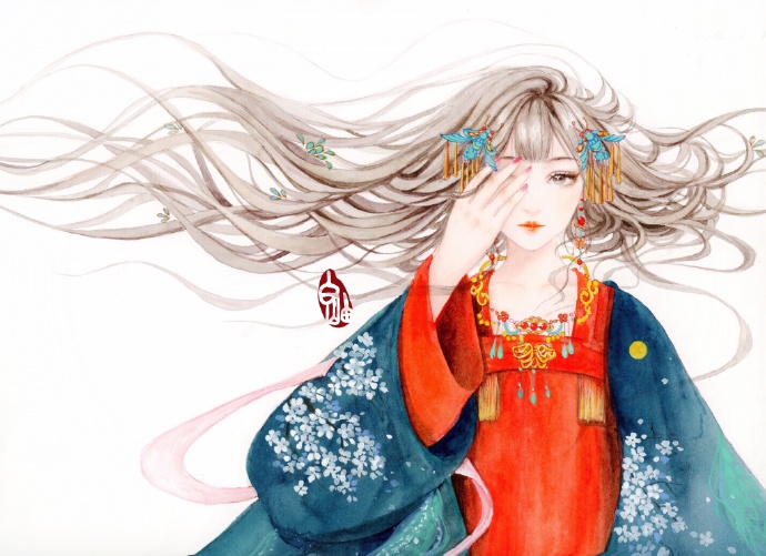 十款唯美古風(fēng)圖片：一組古風(fēng)女子插畫(huà)