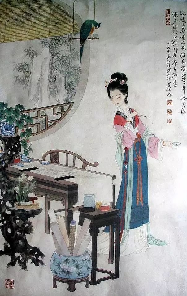馮其庸國(guó)畫作品：手繪《紅樓夢(mèng)》人物圖美呆了