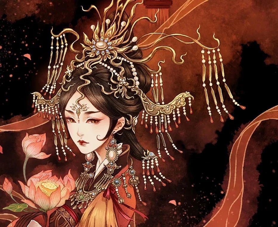 古風(fēng)美人插畫，一顰一笑令人神魂顛倒！