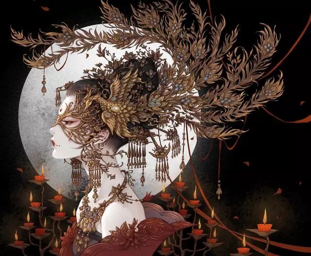 古風(fēng)美人插畫，一顰一笑令人神魂顛倒！