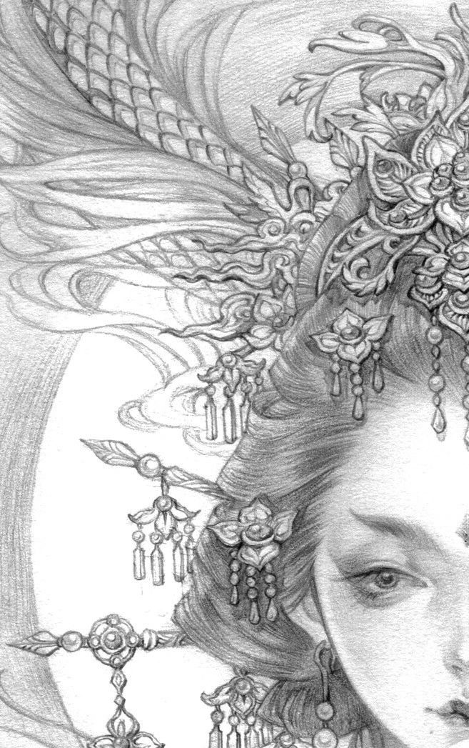 古風(fēng)美人插畫，一顰一笑令人神魂顛倒！