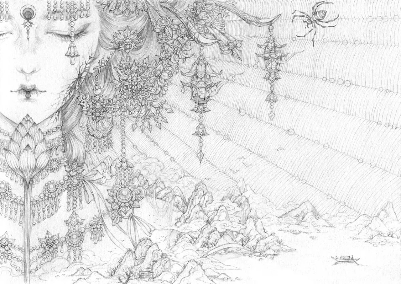 古風美人插畫，一顰一笑令人神魂顛倒！