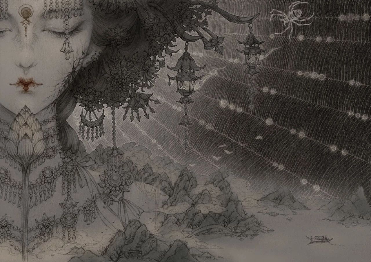 古風美人插畫，一顰一笑令人神魂顛倒！