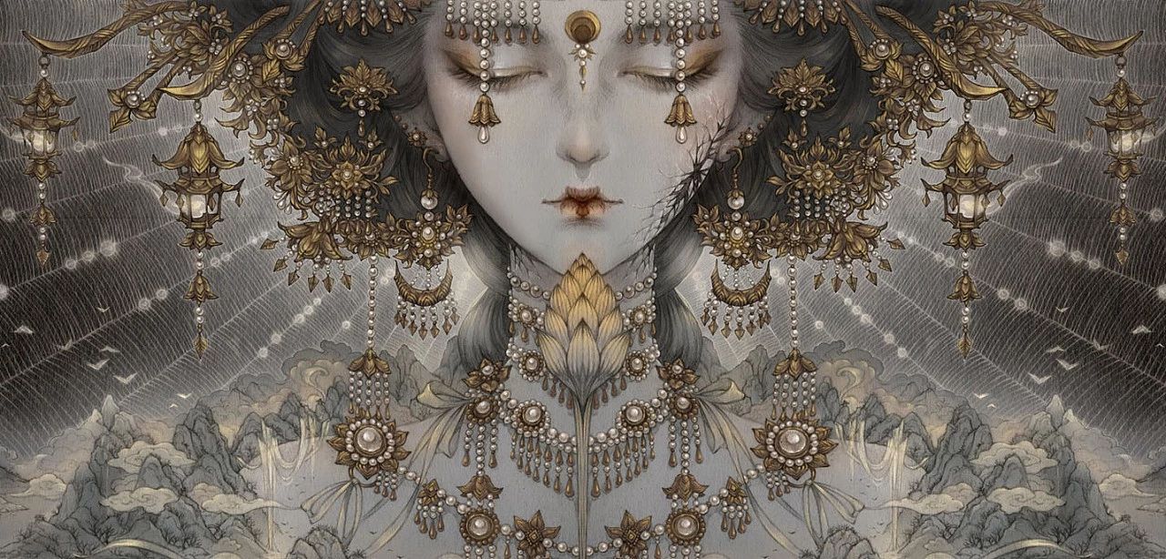 古風美人插畫，一顰一笑令人神魂顛倒！