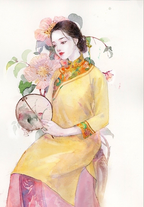 9款風情萬種旗袍女子插畫：一種傾國傾城的美