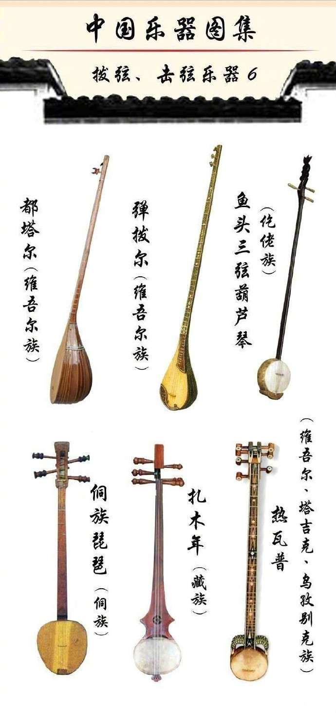 中國(guó)樂器圖集：種類繁多的樂器大全