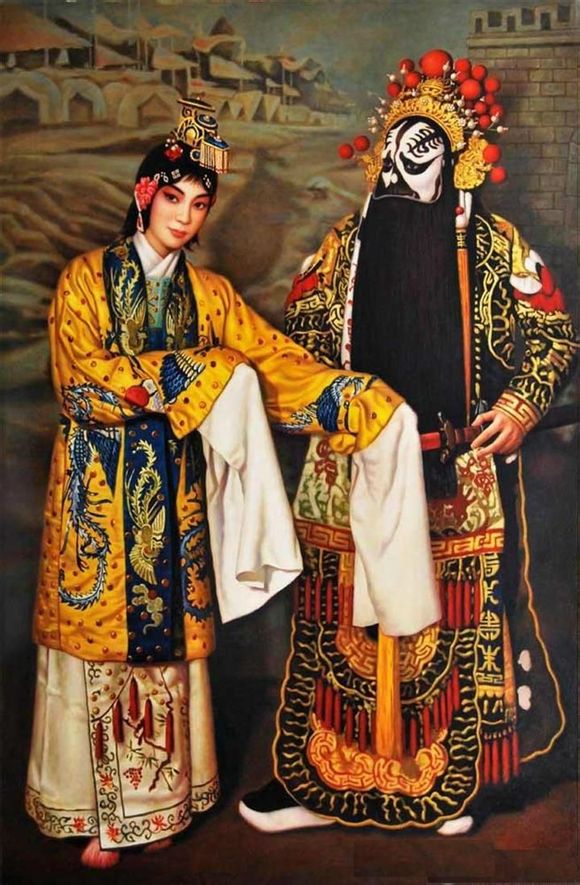 油畫中的京劇人物，美的不可思議！
