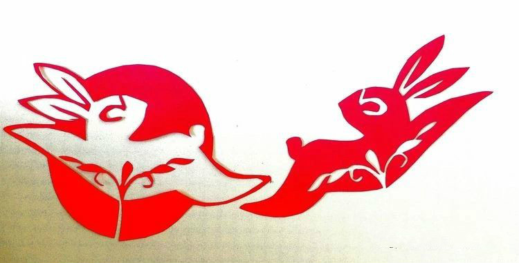 創(chuàng)意十足中秋玉兔剪紙，兔子鬧仲秋