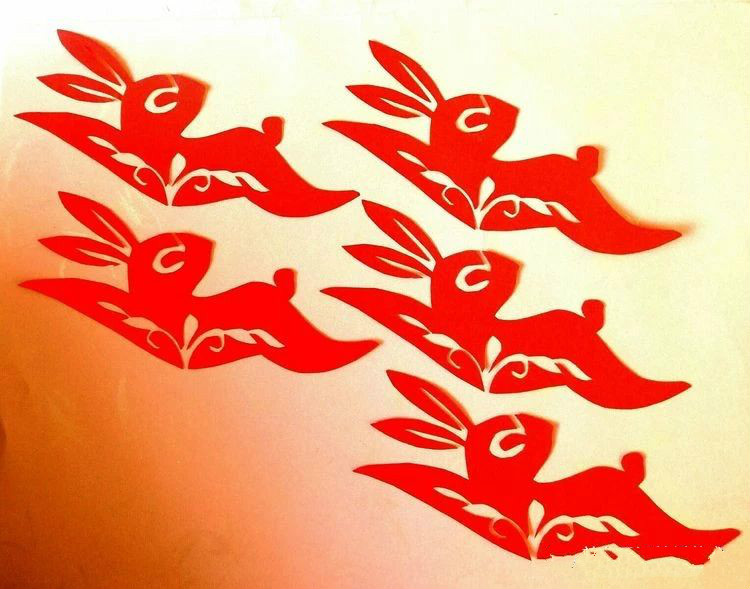 創(chuàng)意十足中秋玉兔剪紙，兔子鬧仲秋