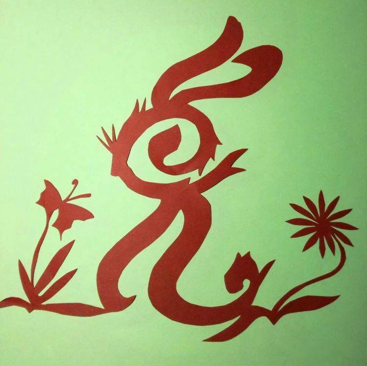 創(chuàng)意十足中秋玉兔剪紙，兔子鬧仲秋