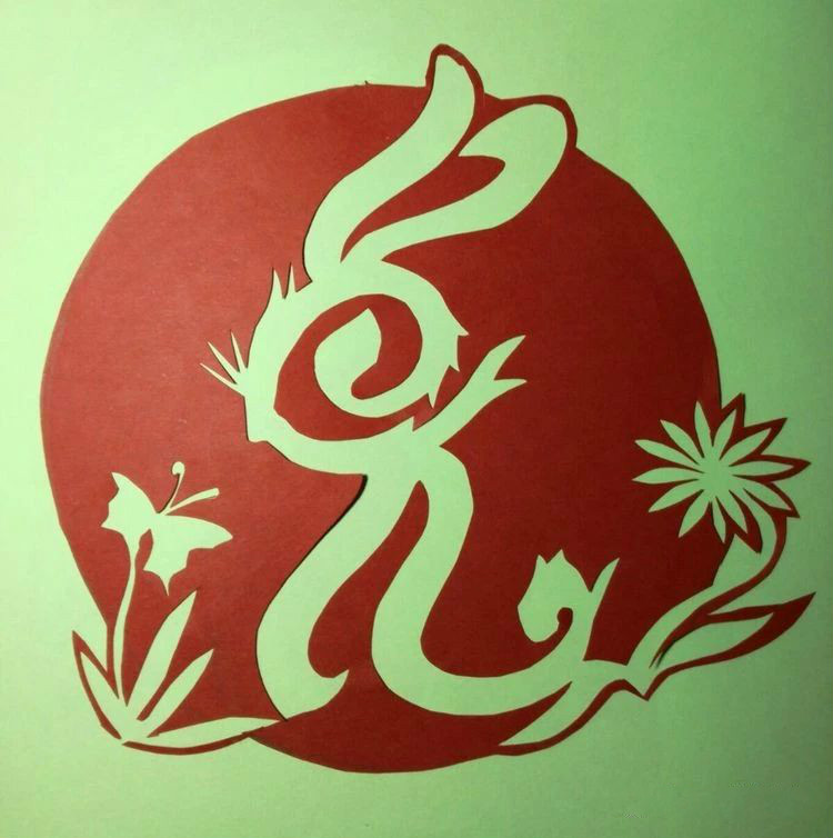 創(chuàng)意十足中秋玉兔剪紙，兔子鬧仲秋