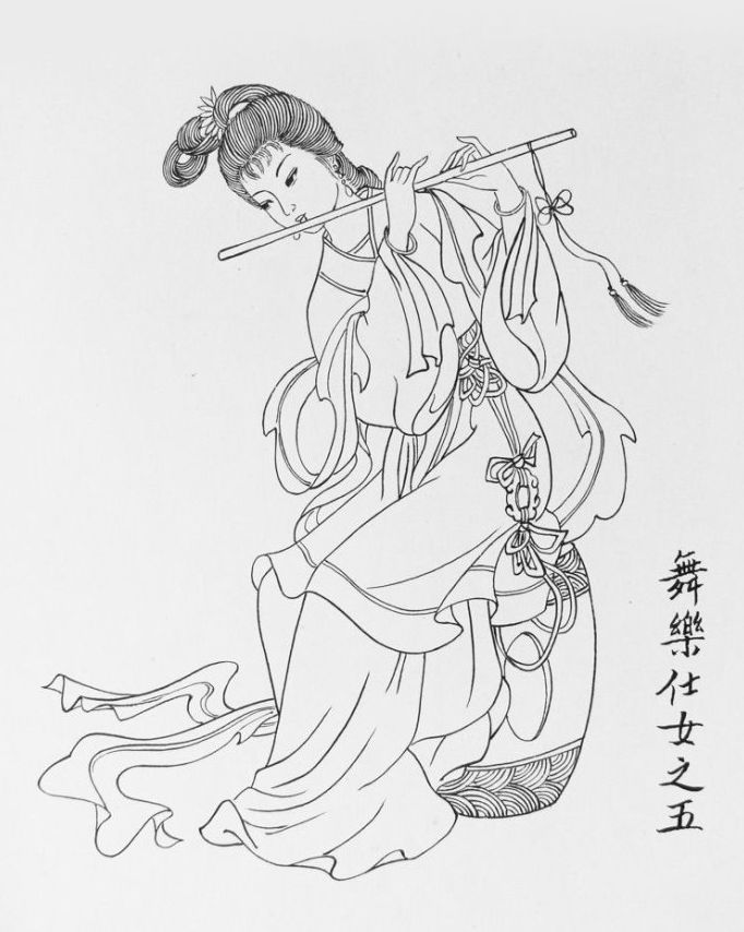 27幅白描仕女圖：一筆一畫(huà)勾勒出仕女美