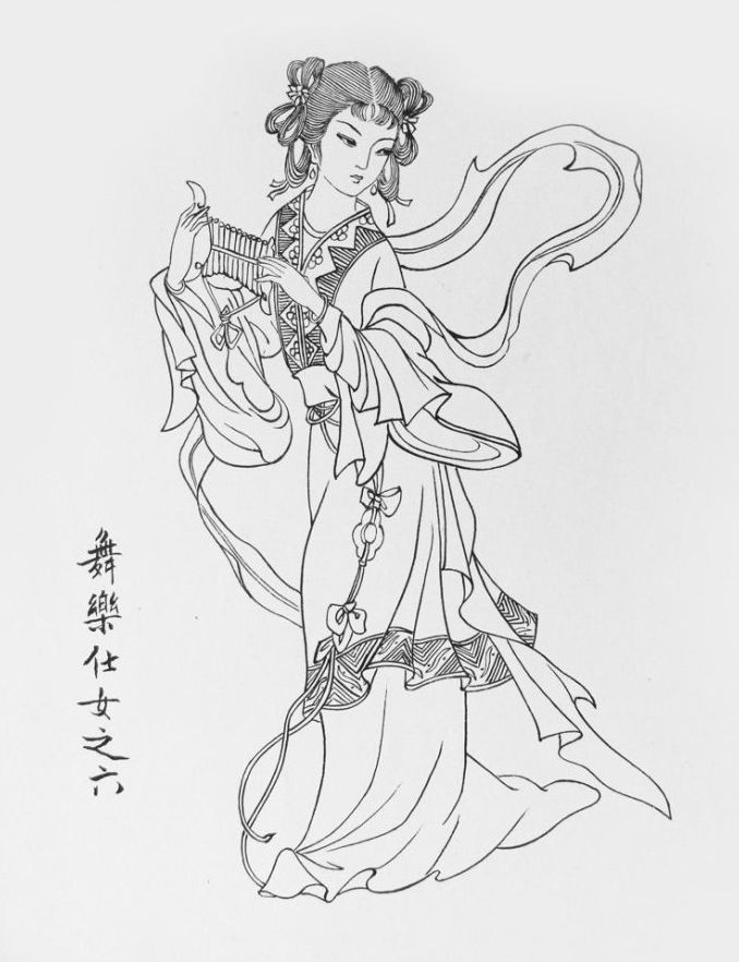 27幅白描仕女圖：一筆一畫(huà)勾勒出仕女美